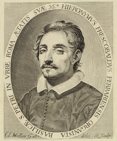 Girolamo Frescobaldi (1583-1643), grabado por Claude Mellan (1619). de Claude Mellan