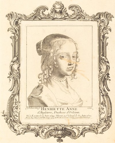 Henriette Anne de Inglaterra, Duquesa de Orléans de Claude Mellan