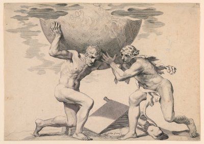 Hércules y Atlas de Claude Mellan