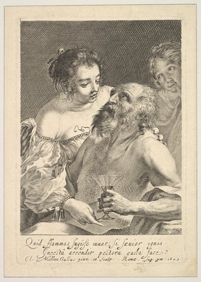 Lot y sus hijas, 1629 de Claude Mellan