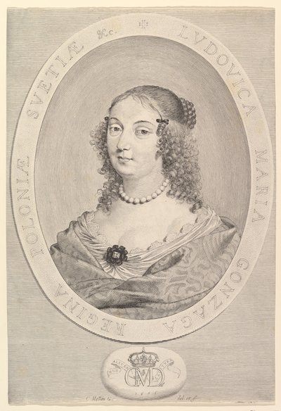 Ludovica María Gonzaga, Reina de Polonia de Claude Mellan