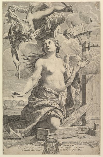 Martirio de Santa Catalina, 1625 de Claude Mellan