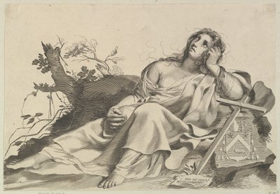 María Magdalena Meditando de Claude Mellan