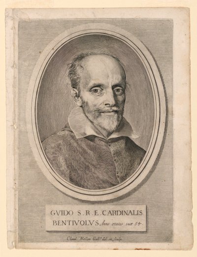 Retrato del cardenal Guido Bentivoglio de Claude Mellan