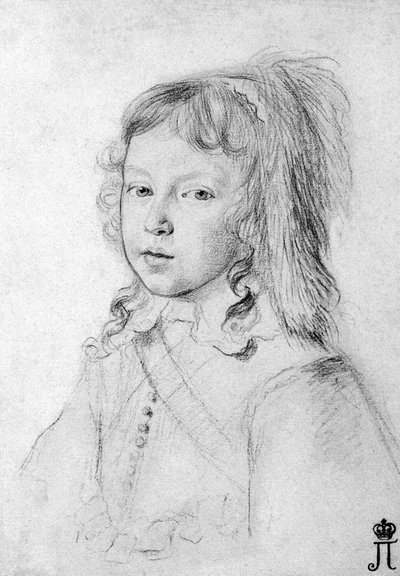 Retrato del Rey Luis XIV 1638-1715 como niño, 1644 de Claude Mellan