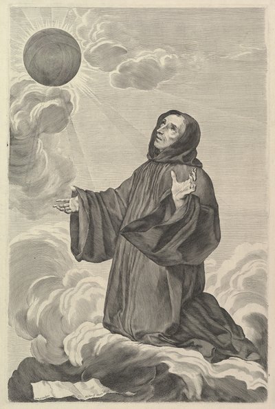 San Benito en éxtasis de Claude Mellan