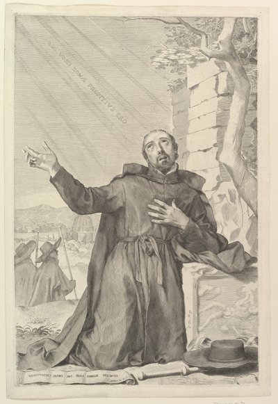 San Ignacio en éxtasis de Claude Mellan