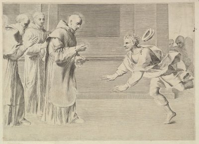 San Guillermo, Duque de Aquitania, convertido por San Bernardo de Claude Mellan
