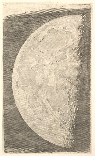 La luna en su último cuarto de Claude Mellan