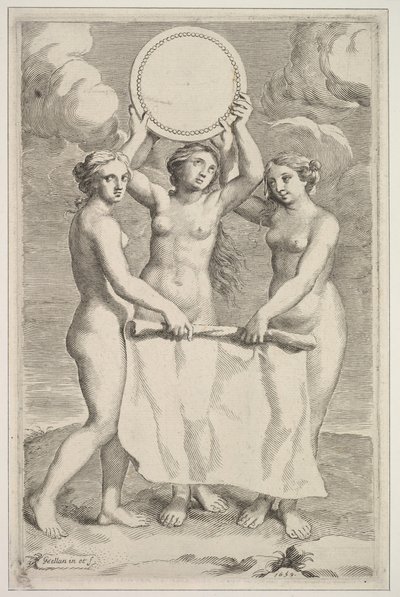 Las tres gracias, 1659 de Claude Mellan