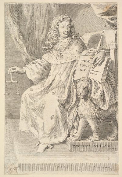 Página de título: Le Code Louis XIV de Claude Mellan