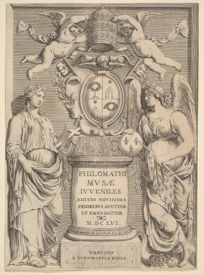 Página de título: Philomathi Musae Juveniles, 1655 de Claude Mellan