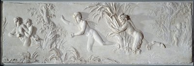 Pan persiguiendo a Syrinx bajo la mirada de Amour Bajo relieve de Claude Michel dit Clodion. Alrededor de 1782 París, Museo del Louvre de Claude Michel Clodion