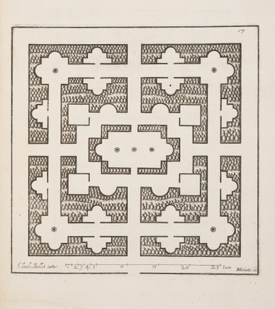 Diseño para Parterre, del Theatre des Plans et Jardinages, pub.1652 de Claude Mollet