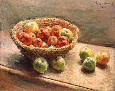 Un cuenco de manzanas, 1880 de Claude Monet