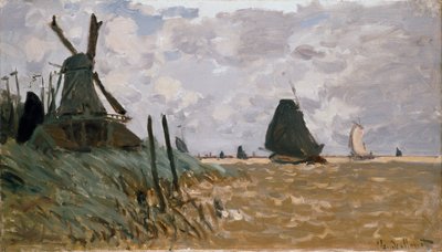Un molino cerca de Zaandam, 1871 de Claude Monet