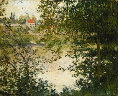 Una vista a través de los árboles de la isla La Grande Jatte, 1878 de Claude Monet