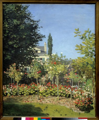 Un jardín de flores en Sainte Adresse de Claude Monet