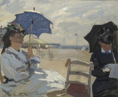 En la playa de Trouville. 1870 de Claude Monet