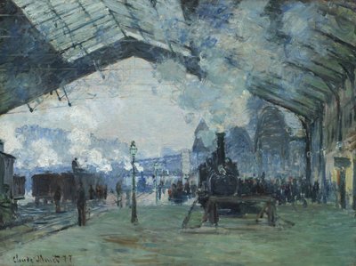 Llegada del Tren de Normandía, Gare Saint-Lazare de Claude Monet