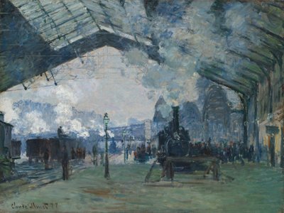 Llegada del Tren de Normandía, Gare Saint-Lazare, 1877 de Claude Monet