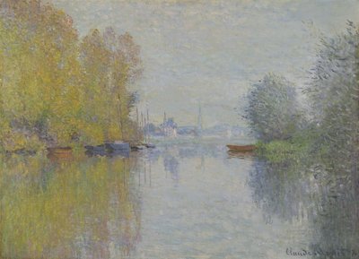 Otoño en el Sena, Argenteuil de Claude Monet