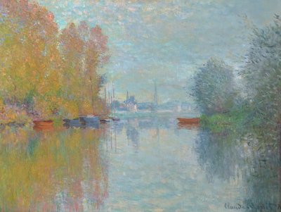 Otoño en el Sena, Argenteuil 1873 (Óleo sobre lienzo) de Claude Monet