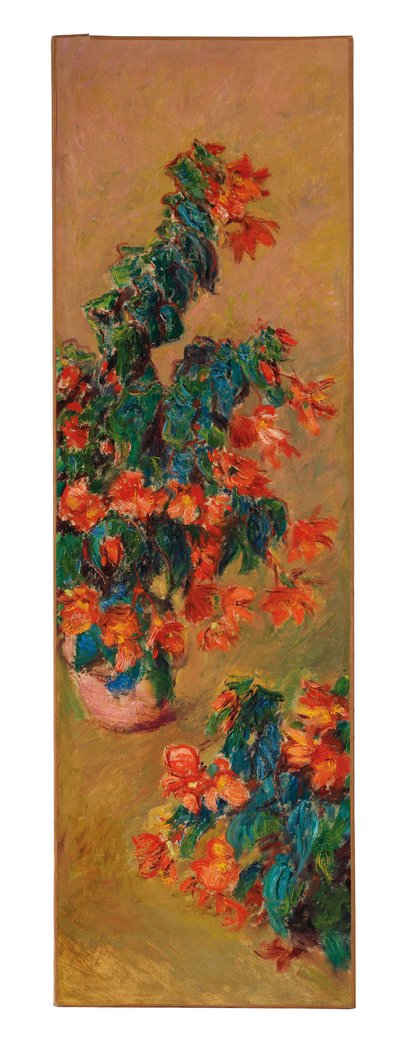 Azaleas rojas en maceta de Claude Monet