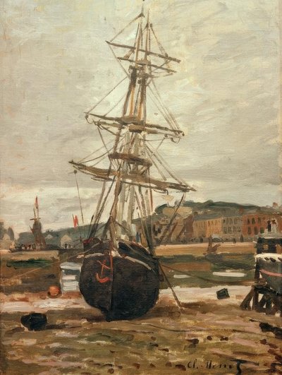 Barco varado en Fecamp de Claude Monet