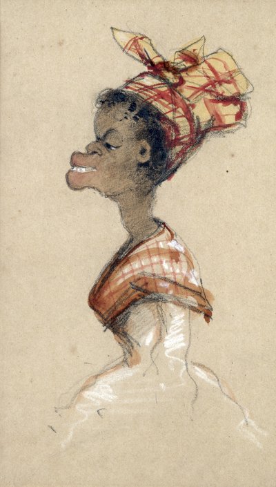 Mujer Negra con un Pañuelo en la Cabeza, 1857 de Claude Monet