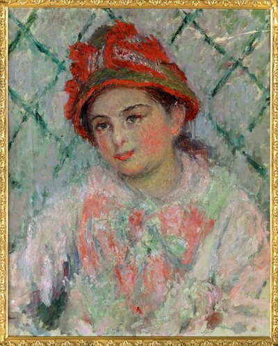 Blanche Hoschede, hija menor de ... (óleo sobre lienzo) de Claude Monet