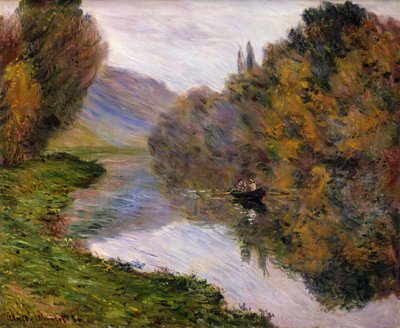 Barco en el Sena cerca de Jeufosse de Claude Monet