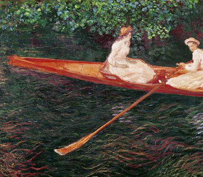 Paseo en bote por el río Epte, c.1889-1890 de Claude Monet