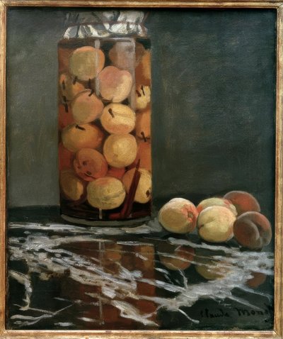 Jarra de duraznos de Claude Monet