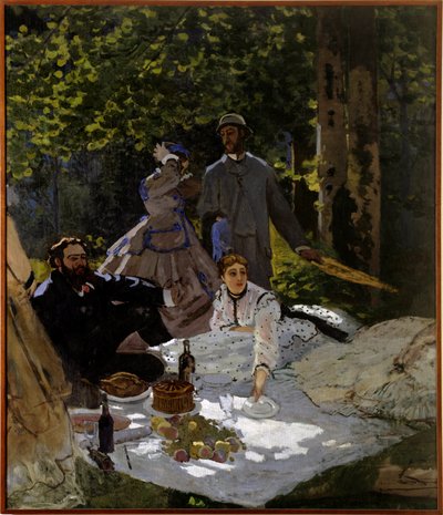 Desayuno sobre la hierba (fragmento) de Claude Monet