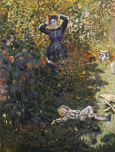 Camille y Jean en el Jardín de Argenteuil de Claude Monet