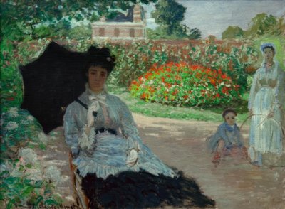 Camille en el jardín, con Jean y su niñera de Claude Monet