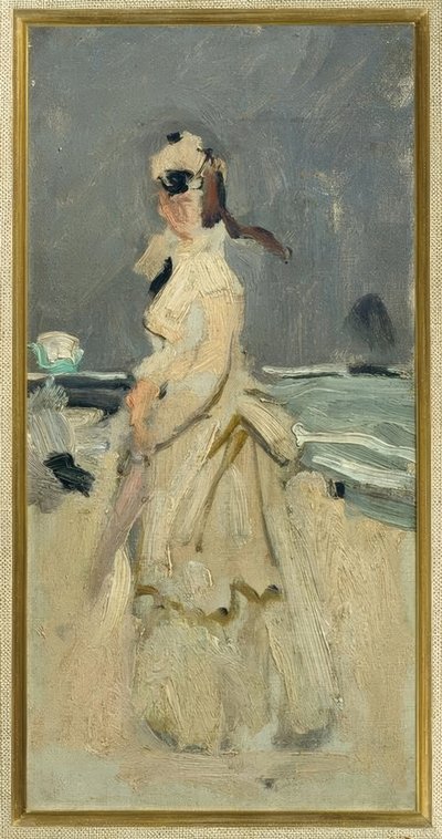 Camille en la playa de Claude Monet