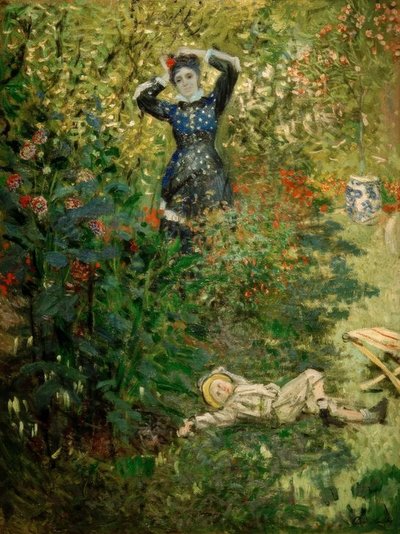 Camille y Jean en el jardín de Argenteuil de Claude Monet