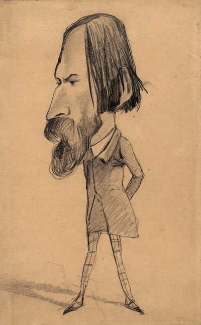Caricatura de Auguste Vacquerie de Claude Monet