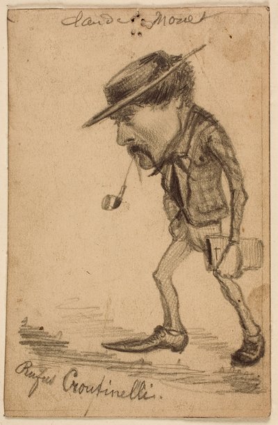 Caricatura de Henri Cassinelli ("Rufus Croutinelli") de Claude Monet