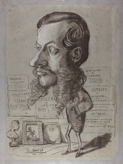 Caricatura de Léon Manchon, c.1858 de Claude Monet