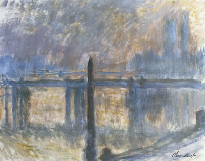 El Obelisco de Cleopatra y el Puente de Charing Cross, 1899-1901 de Claude Monet