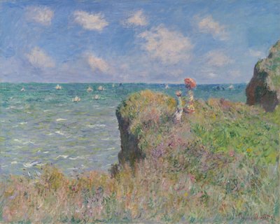 Paseo por el acantilado de Pourville de Claude Monet