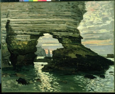 Acantilado en Etretat, c.1868-69 de Claude Monet