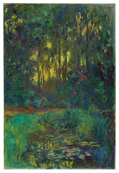 Coin du bassin aux nymphéas, c.1918-19 de Claude Monet