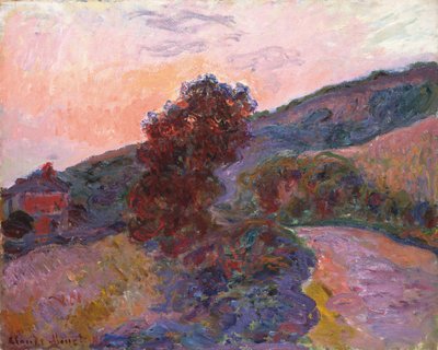 Puesta de sol en Giverny, 1886 de Claude Monet