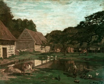 Patio de granja en Normandía de Claude Monet