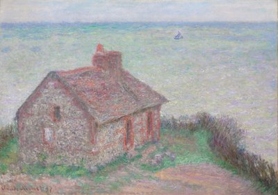 La casa de aduanas, efecto rosa, 1897 de Claude Monet