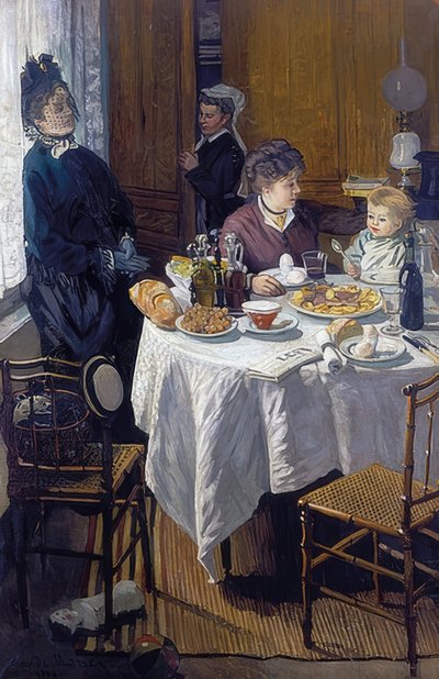 El almuerzo (Le Déjeuner), 1868 (post restauración) de Claude Monet